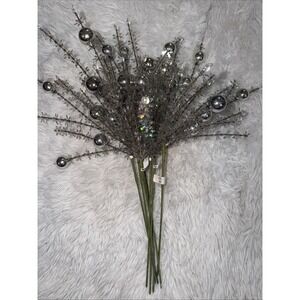 Pier 1 One Imports Christmas  Tree Garland Sticks Silver NEW Gift Holiday NWT